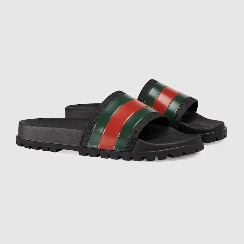 GUCCI Men's slide sandal with Web - Image 2