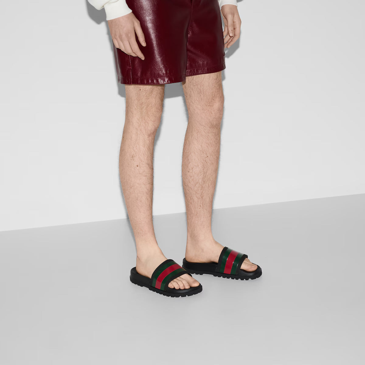 GUCCI Men's slide sandal with Web - Image 5