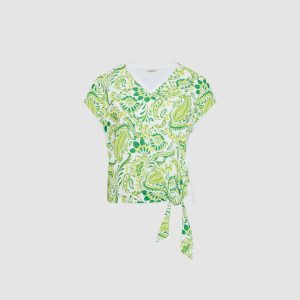 LAURA Tie Detail Drop-Shoulder Top