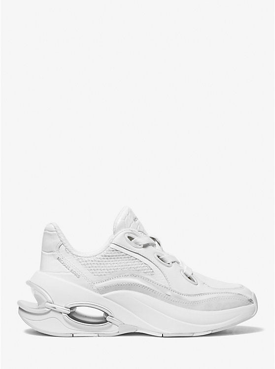 White / Silver Metallic