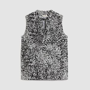 LAURA Sleeveless Animal Print Top