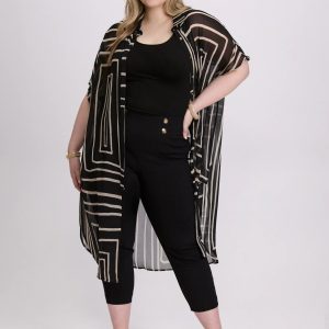 LAURA Joseph Ribkoff - Geometric Button-Down Tunic