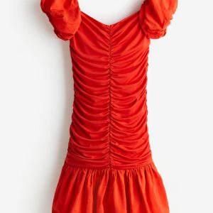 H&M Off-the-shoulder Bubble-hem Dress