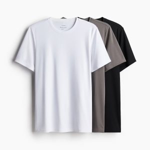 H&M 3-Pack Regular-Fit Sports Shirts with DryMove™