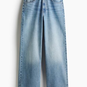 H&M Loose Straight High Jeans