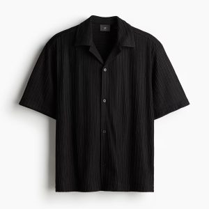 H&M Loose Fit Textured Resort Shirt