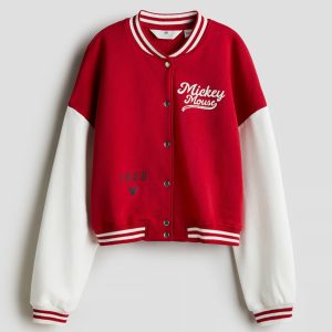 H&M Printed Sweatshirt Baseball Jacket