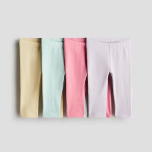 H&M 4-pack Cotton Jersey Leggings