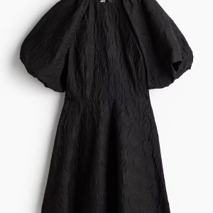 H&M Jacquard-weave Tie-back Dress