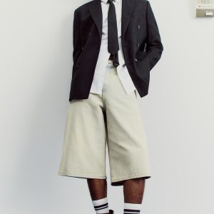 H&M Relaxed-Fit Double-Breasted Linen-Blend Jacket