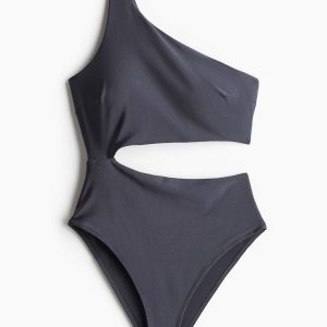 H&M Padded-Cup High-Leg Swimsuit