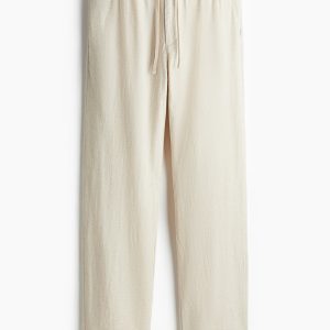H&M Regular-Fit Linen-Blend Pants