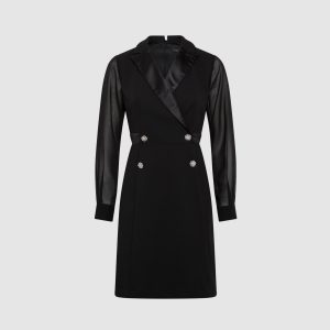 LAURA Crepe Tuxedo Blazer Dress