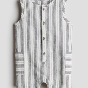 H&M Sleeveless Linen Romper Suit