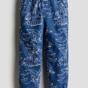 H&M Printed Denim Joggers