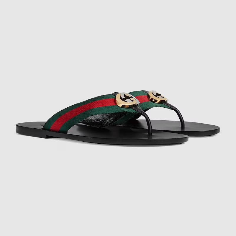 GUCCI Men's thong sandal with Web - Image 2