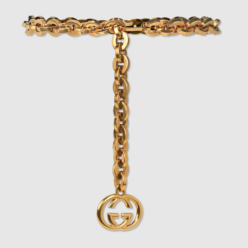 GUCCI Chain belt with Interlocking G charm
