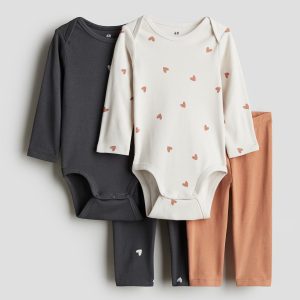 H&M 4-piece Cotton Jersey Set