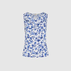 LAURA Floral Draped Top