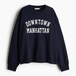H&M Sweatshirt with Text Motif