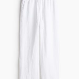 H&M Linen-blend Tapered Pants