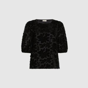 LAURA Floral Velvet Burnout Top
