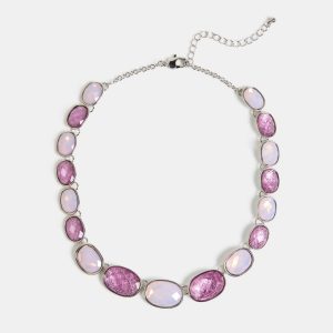 Laura Oval Stone Necklace