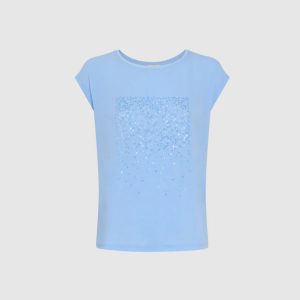 LAURA Sequined Gradient Motif Top