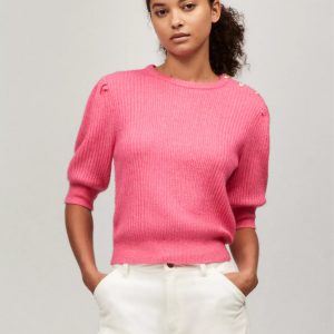 Tommy Hilfiger Puff-Sleeve Crewneck Sweater