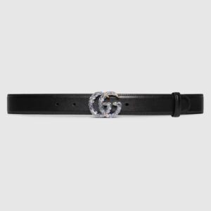 GUCCI GG Marmont thin belt with crystals