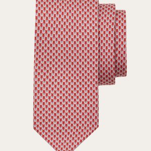 Ferragamo Owl print silk tie