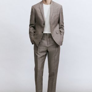 H&M Slim Fit Wool-Blend Suit Pants