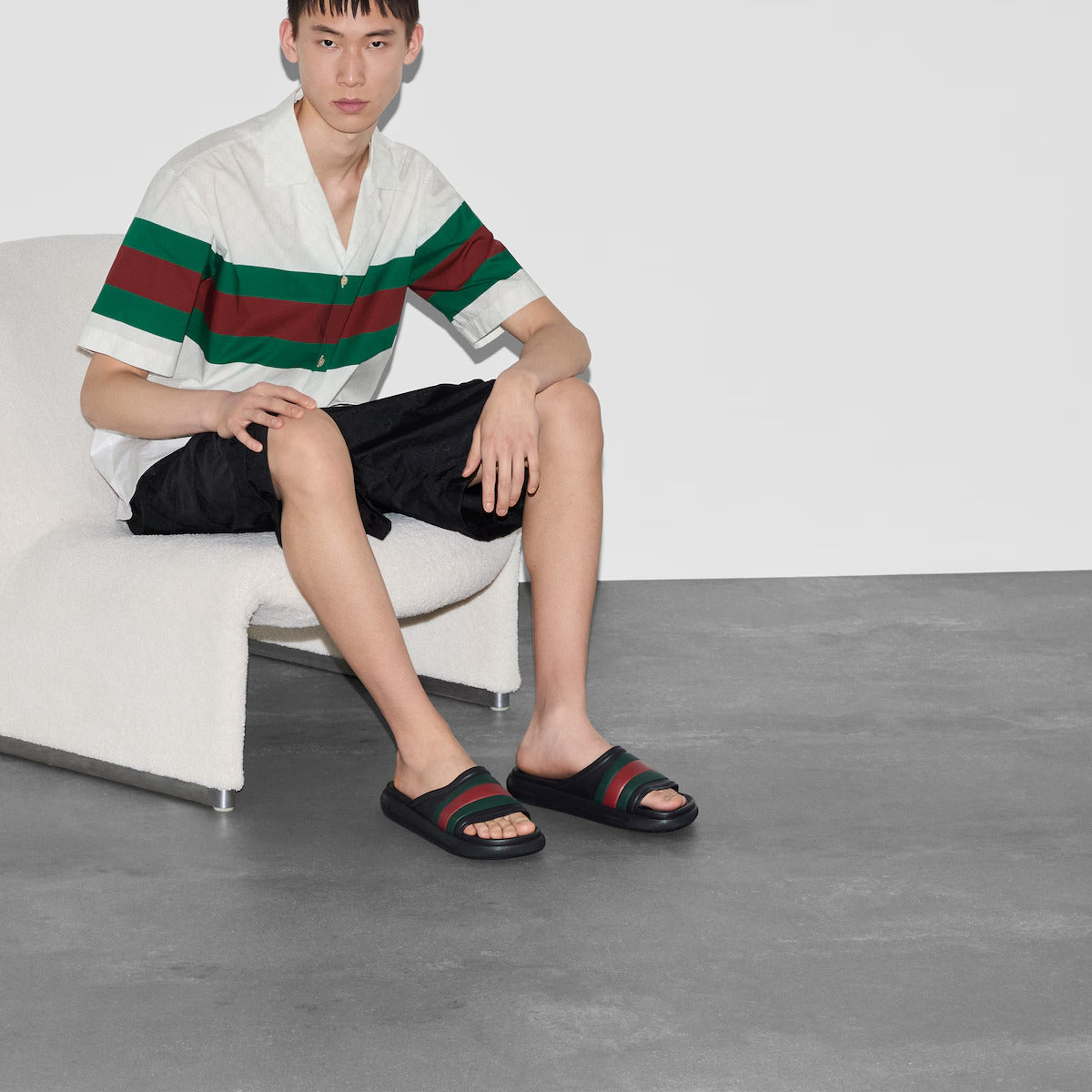 GUCCI Men's Web slide sandal - Image 3