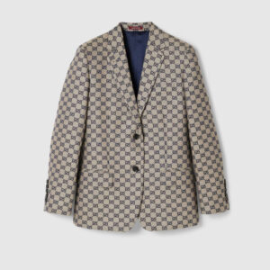 GUCCI GG linen blend canvas jacket