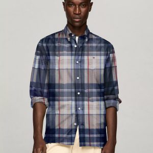 Tommy Hilfiger Regular Fit Colorblock Plaid Poplin Shirt