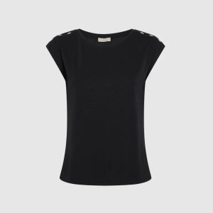 LAURA Metallic Button T-Shirt