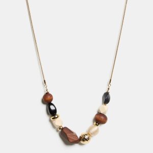 Laura Wood & Bead Necklace