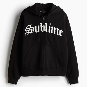 H&M Oversized Hooded Jacket with Motif