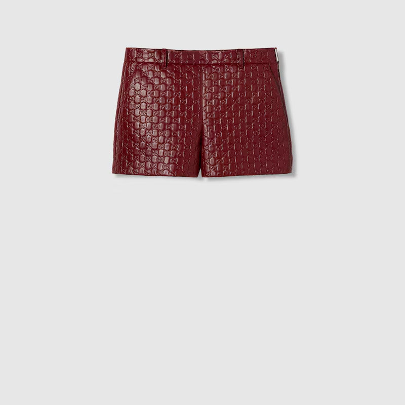Gucci GG embossed leather short