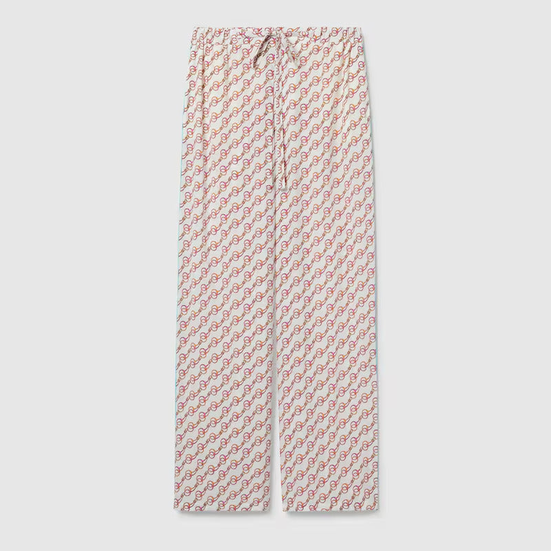 Gucci Printed silk pants
