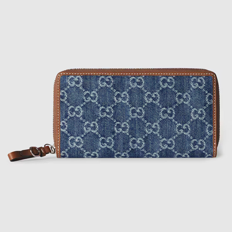 GUCCI GG Emblem zip around wallet