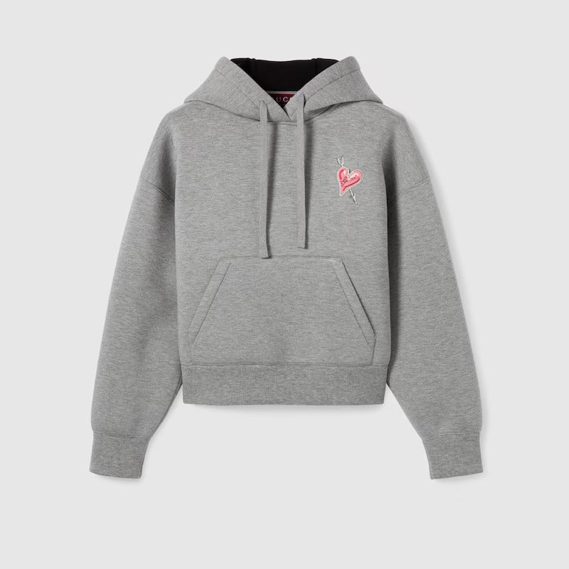 GUCCI Jersey hooded sweatshirt with print
