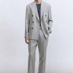 H&M Regular-Fit Wool-Blend Pants