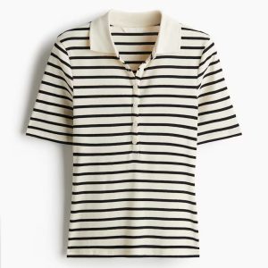 H&M Ribbed Polo Shirt