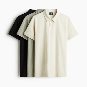 H&M 3-pack Slim Fit Polo Shirts