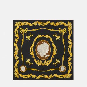 VERSACE Cameo Large Silk Foulard 35"