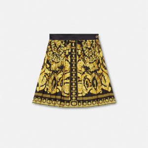 VERSACE BAROCCO PLEATED SKIRT