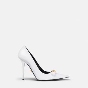 VERSACE Gianni Ribbon Patent Pumps 110 mm