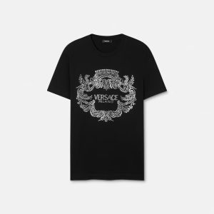 Versace CRYSTAL VERSACE CREST T-SHIRT