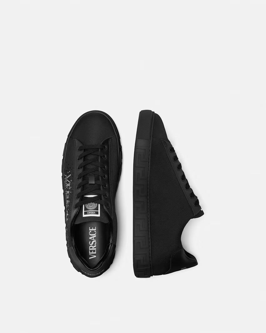 VERSACE Crystal Logo Greca Sneakers - Image 4